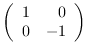 $\left( \begin{array}{rr}
1 & 0 \\
0 & -1 \end{array} \right)$